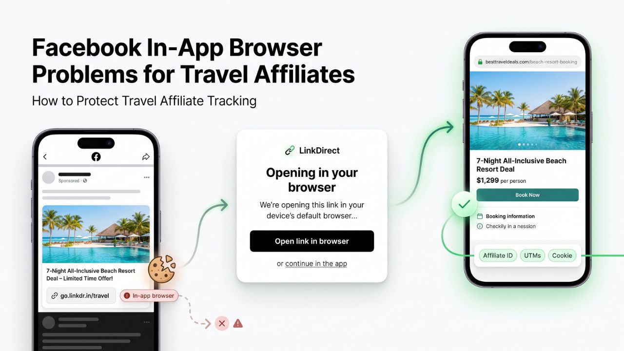 Facebook In-App Browser Problems for Travel Affiliates: How to Protect Booking Commissions