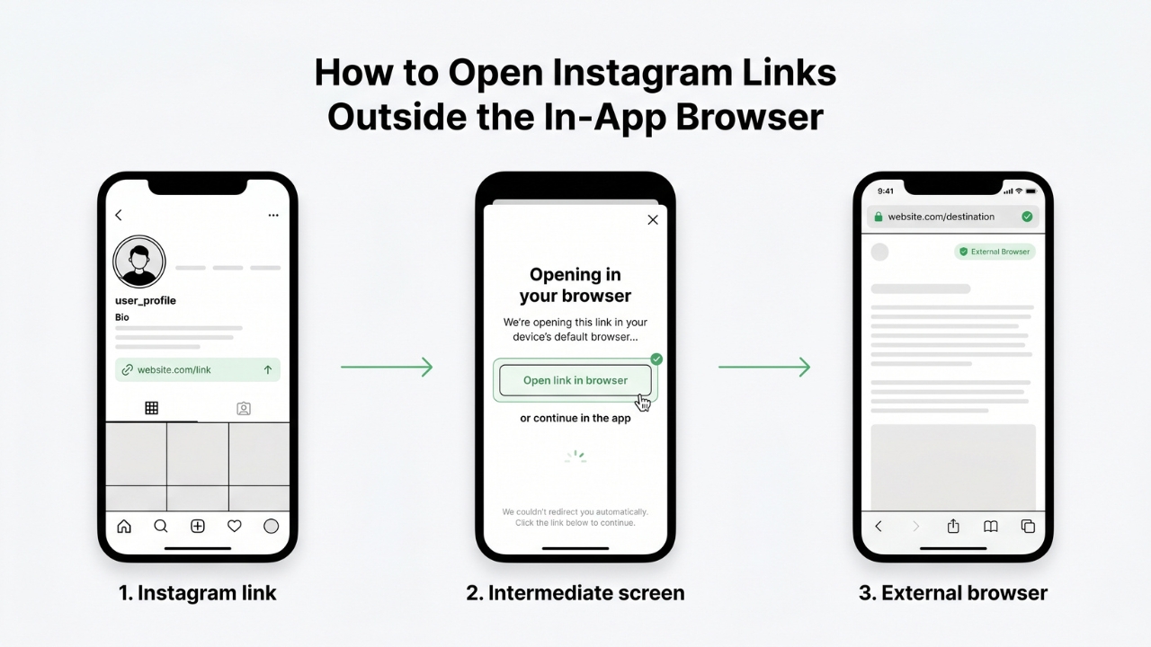 How to Open Instagram Links in an External Browser Instead of the In-App Browser
